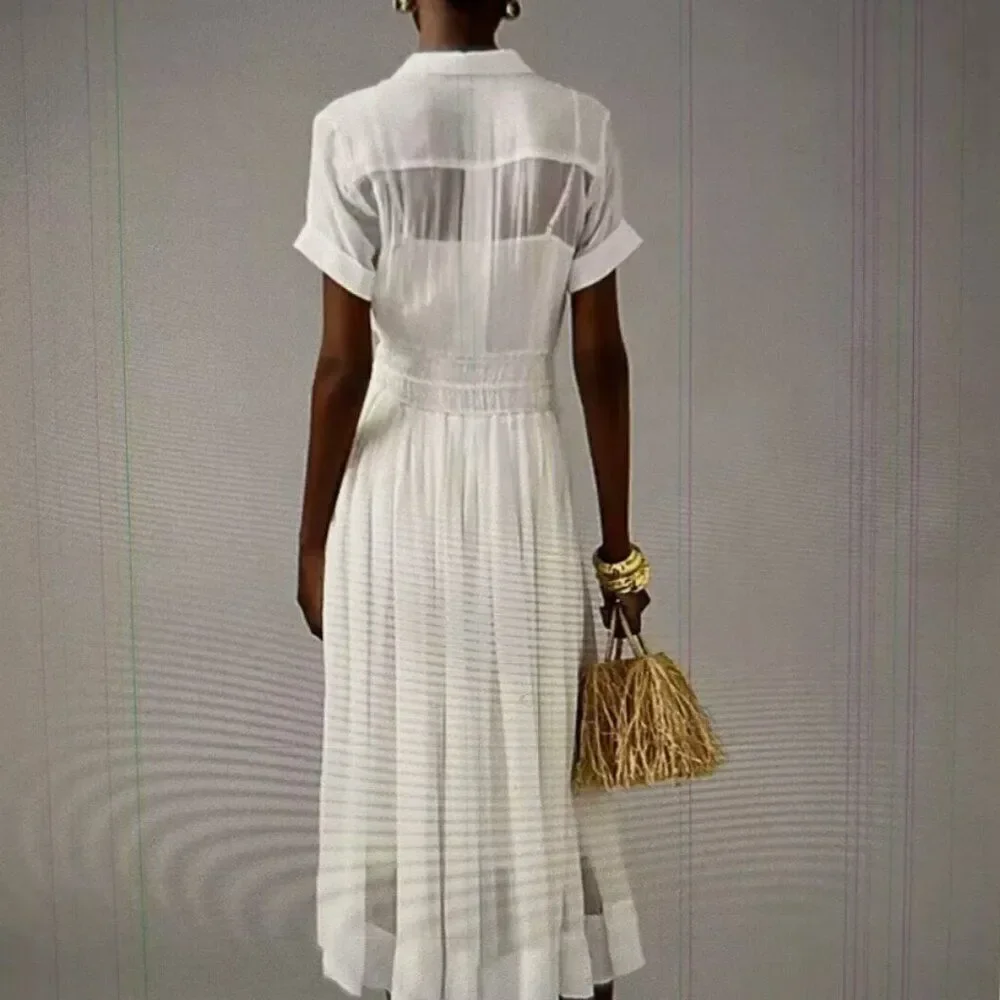 J. Crew White Midi Shirt Dress - Picture 3 of 11